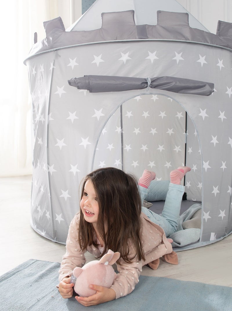 Tienda pop-up castillo fortaleza con estrellas + bolsa 'Little Stars' - ROBA Gris blanco - Kiabi
