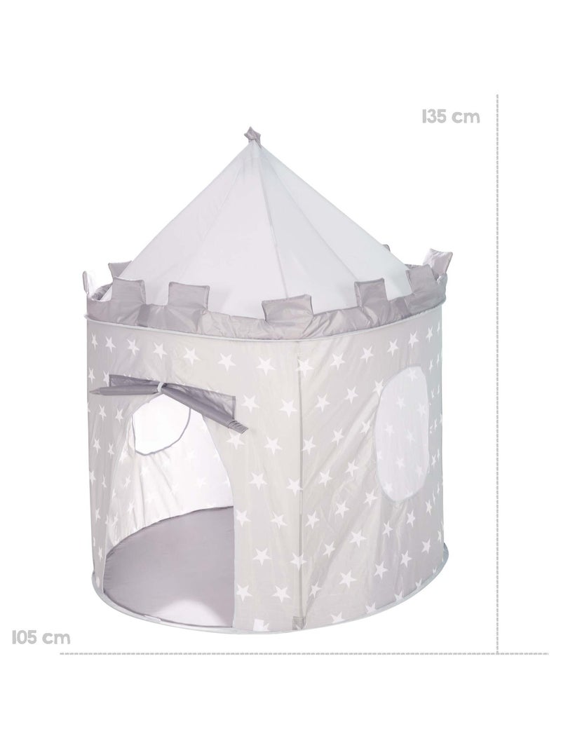 Tienda pop-up castillo fortaleza con estrellas + bolsa 'Little Stars' - ROBA Gris blanco - Kiabi