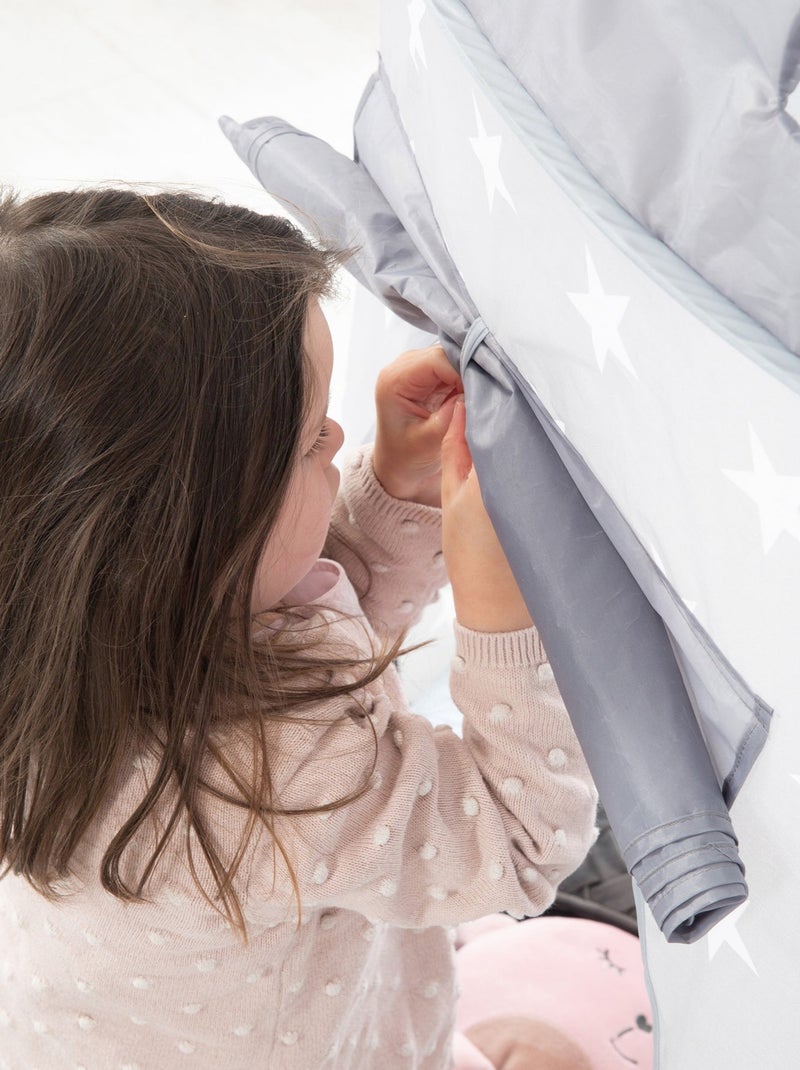 Tienda pop-up castillo fortaleza con estrellas + bolsa 'Little Stars' - ROBA Gris blanco - Kiabi