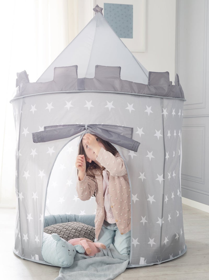 Tienda pop-up castillo fortaleza con estrellas + bolsa 'Little Stars' - ROBA Gris blanco - Kiabi