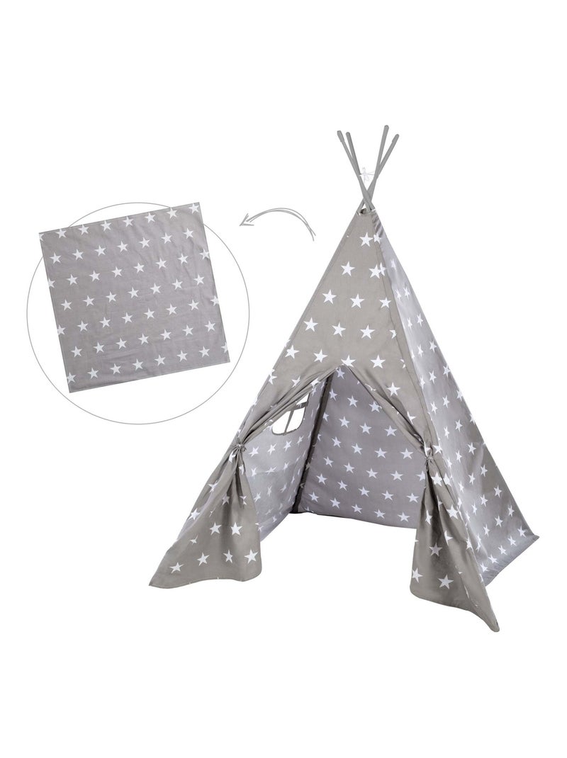 Tienda tipi con estrellas + bolsa de transporte 'Little Stars' - ROBA Gris blanco - Kiabi