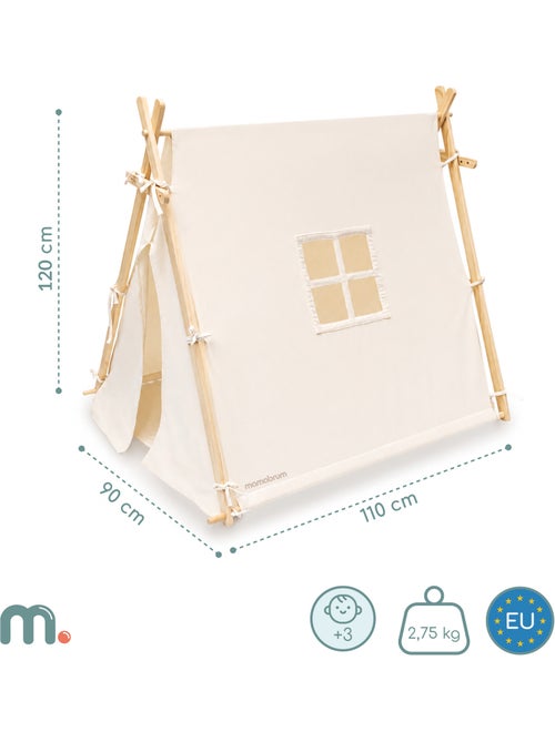Tienda tipi de juego madera niños 110x90x120cm mamabrum - Kiabi
