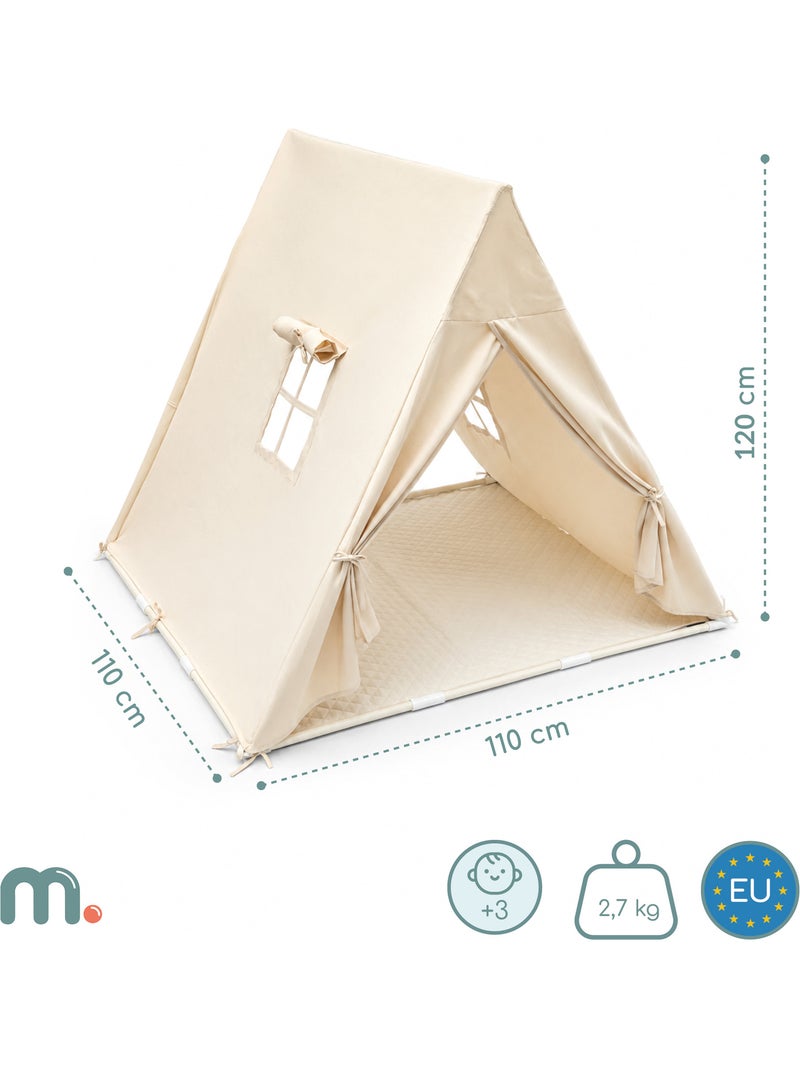 Tienda tipi de juego niños gran cabaña 110x110x120cm led mamabrum N/D - Kiabi