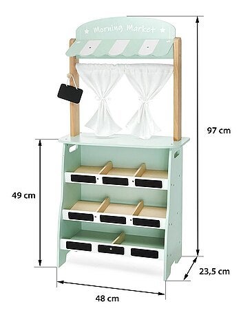 Tienda y teatro 2 en 1 de madera para niños Mamabrum
