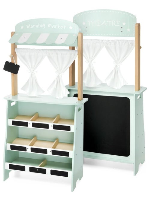 Tienda y teatro 2 en 1 de madera para niños Mamabrum - Kiabi