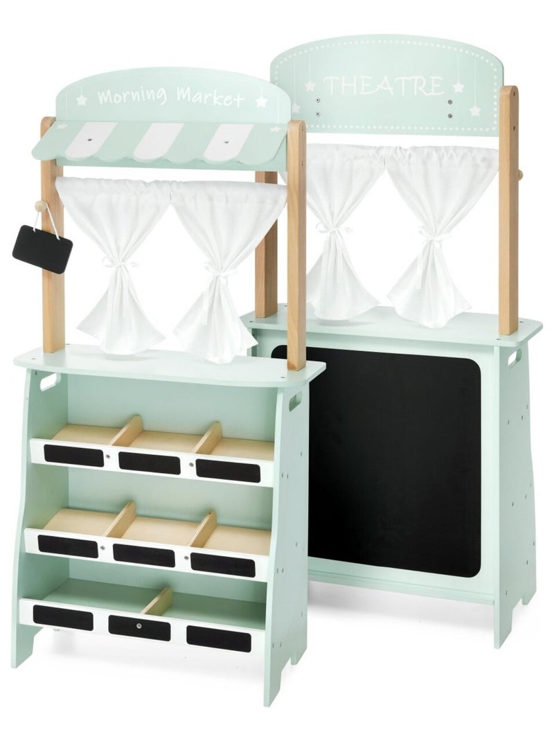 Tienda y teatro 2 en 1 de madera para niños Mamabrum N/D - Kiabi