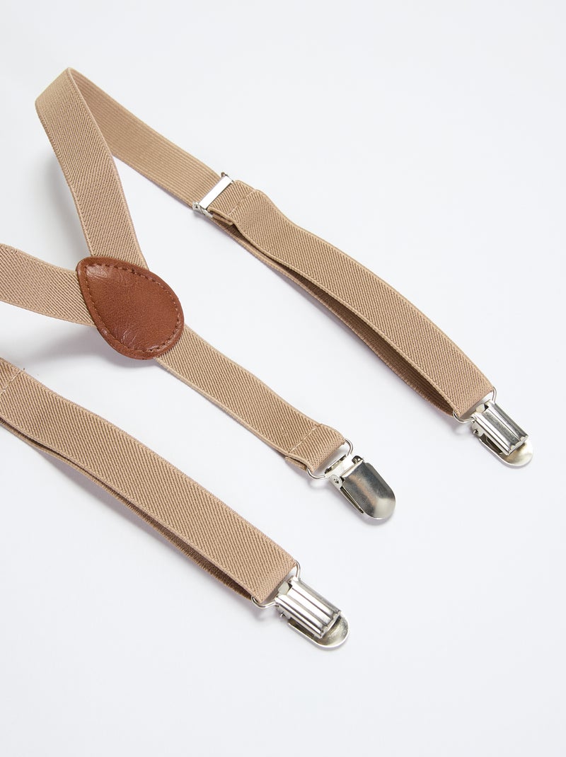 Tirantes elásticos lisos Beige - Kiabi