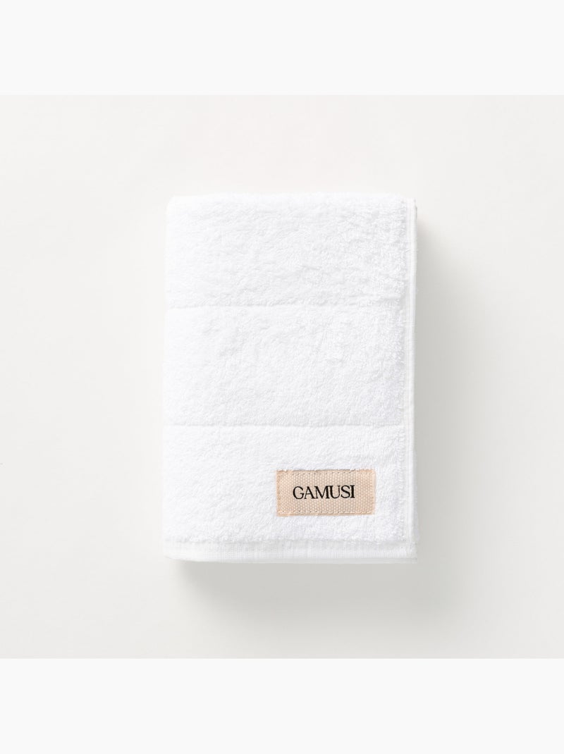 Toalla 100% algodón, rizo 600g/m2, con colgador - Gamusi Blanco - Kiabi