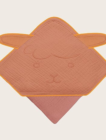 Toalla con capucha de muselina - LIONELO - 100% natural - 80 x 80 cm - Desde el primer día de vida