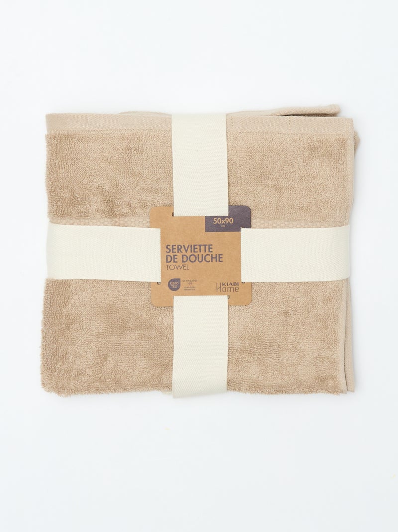 Toalla de baño 50x90 cm Beige - Kiabi