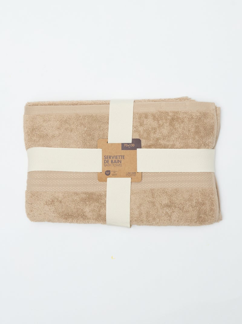 Toalla de baño 70 x 130 cm - Kiabi Home Beige - Kiabi