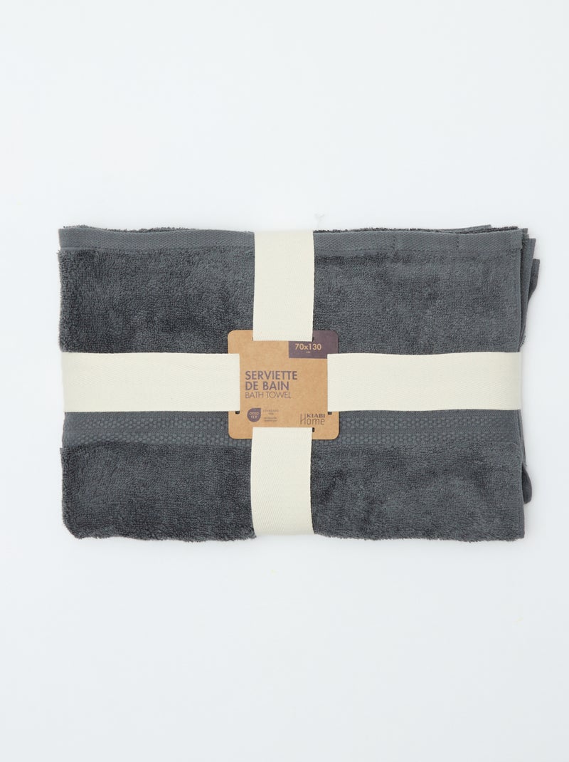 Toalla de baño (70x130 cm) - Kiabi Home Gris - Kiabi