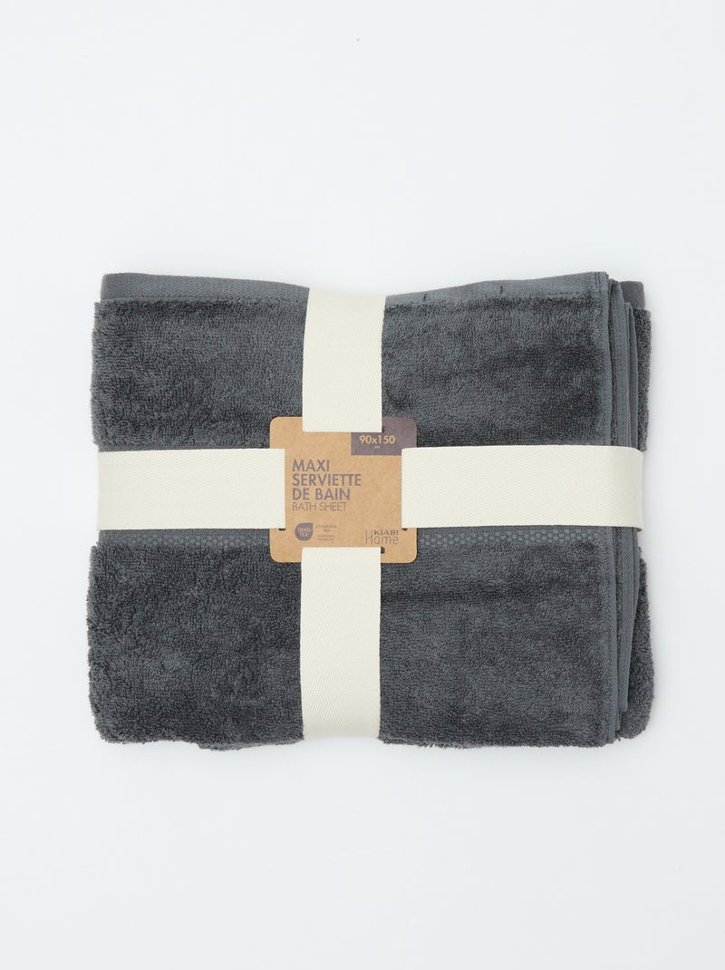 Toalla de baño 90 x 150 cm - Kiabi Home Gris - Kiabi