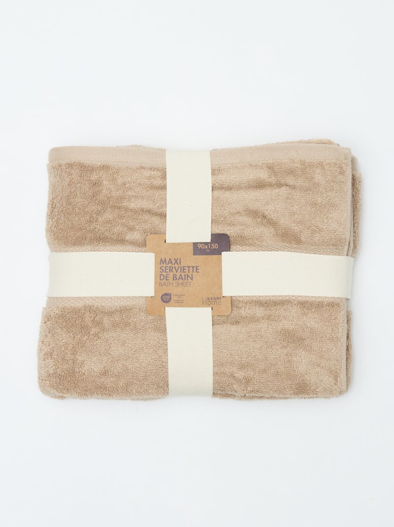 Toalla de baño (90x150 cm) - Kiabi Home Beige - Kiabi