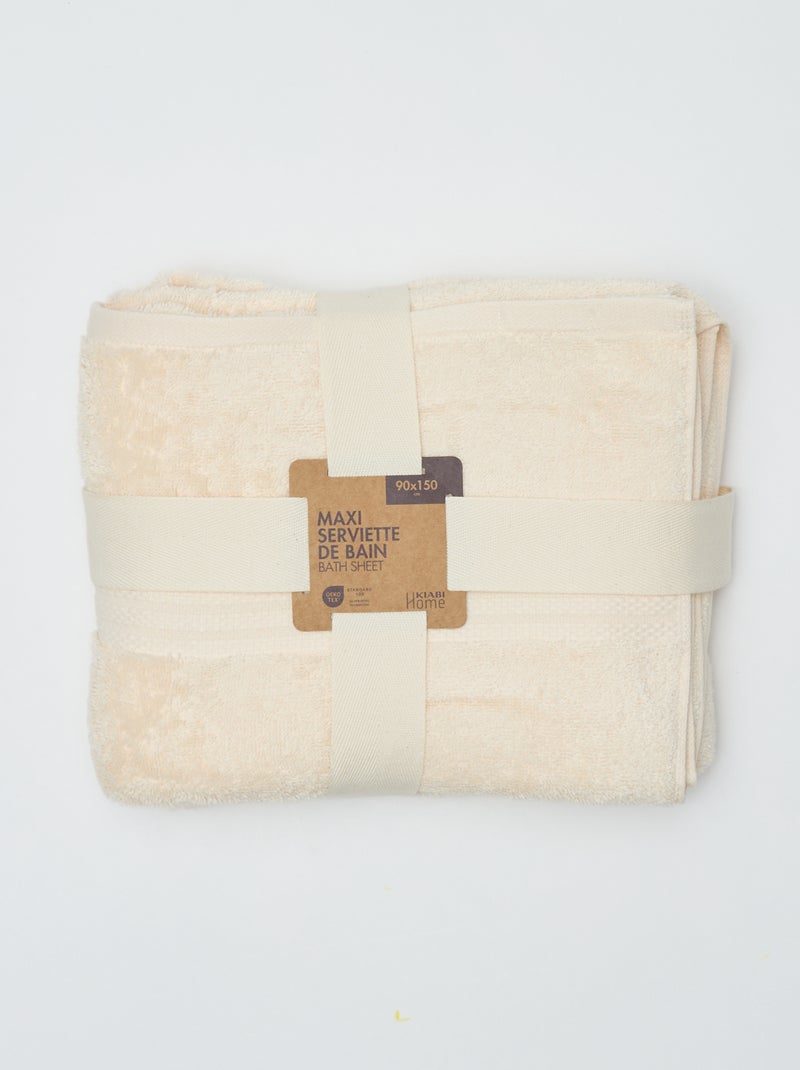 Toalla de baño (90x150 cm) - Kiabi Home Blanco - Kiabi