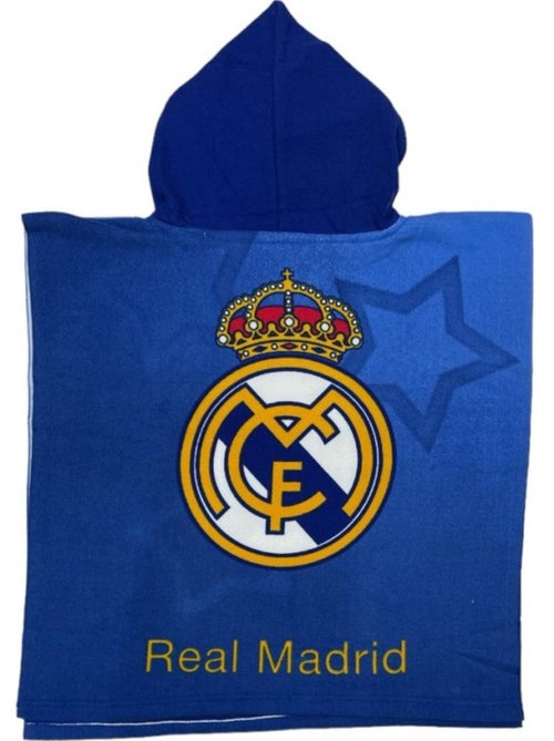 Toalla de baño con capucha real madrid 55x110 cm - poncho de microfibra - Kiabi Toalla de baño con capucha real madrid 55x110 cm - poncho de microfibra - Kiabi
