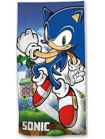 Toalla de baño de algodón sonic game 140x70 cm - toalla de playa infantil