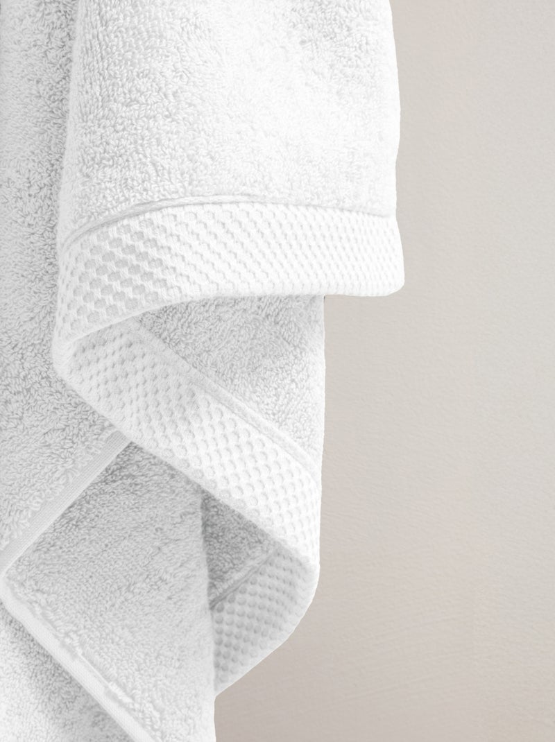 Toalla de baño de puro algodón 600 g/m² Mirmande Blanco - Kiabi