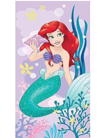 Toalla de baño infantil 100 % algodón disney princesa ariel motivo sirena