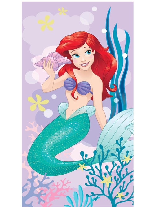 Toalla de baño infantil 100 % algodón disney princesa ariel motivo sirena - Kiabi Toalla de baño infantil 100 % algodón disney princesa ariel motivo sirena - Kiabi