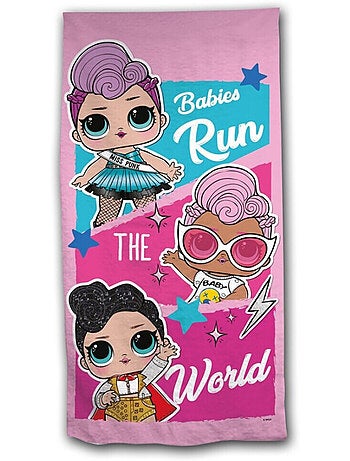 Toalla de baño infantil de algodón Babies Run The World