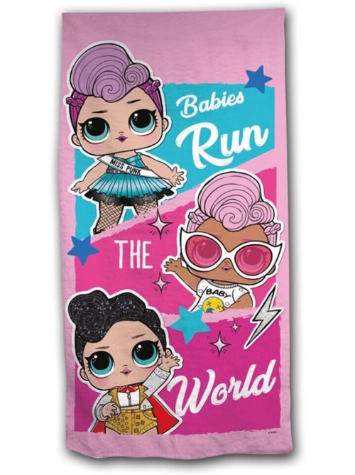 Toalla de baño infantil de algodón Babies Run The World - Kiabi
