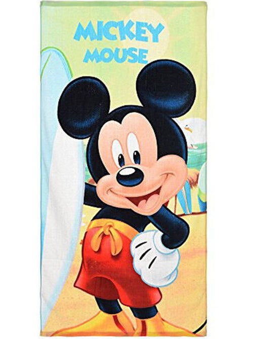 Toalla de baño mickey mouse motivo surf multicolor 140 x 70 cm - Kiabi