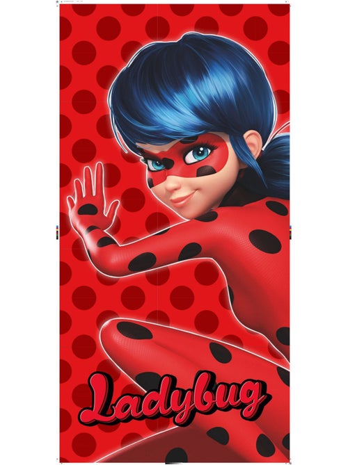 Toalla de baño miraculous ladybug 100% algodón - 70x140 cm - Kiabi