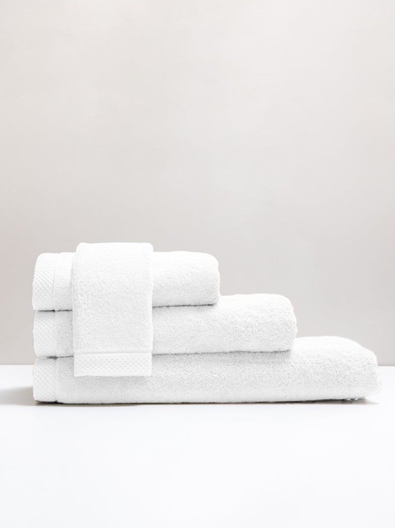 Toalla de baño premium de algodón 600 g/m² Mirmande Blanco - Kiabi