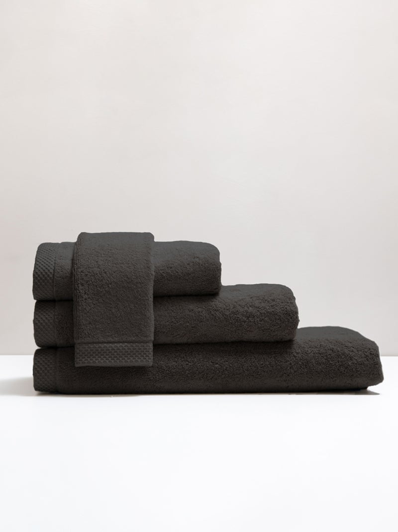 Toalla de baño premium de algodón 600 g/m² Mirmande Gris antracita - Kiabi