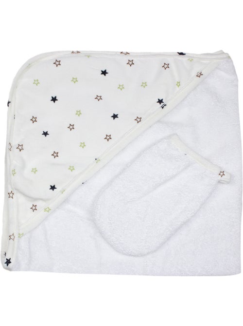 Toalla de baño + Toallita facial "STARS" Les Chatounets - Kiabi Toalla de baño + Toallita facial "STARS" Les Chatounets - Kiabi
