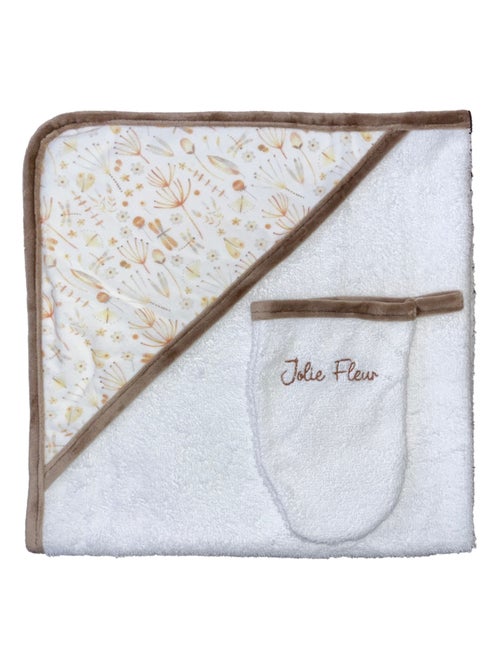 Toalla de baño + toallita "FLOR" de LES CHATOUNETS - Kiabi