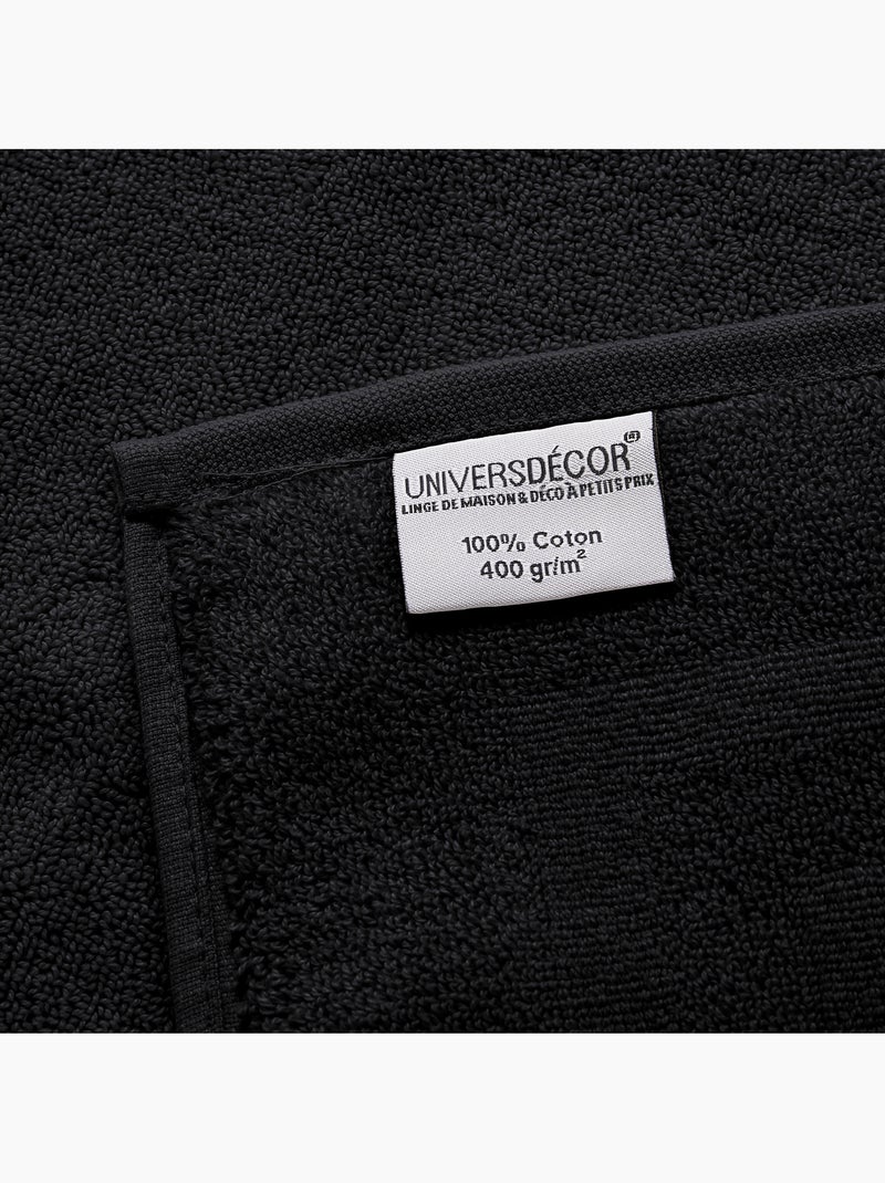 Toalla de ducha spa 100% algodón 400 gr/m² Negro - Kiabi