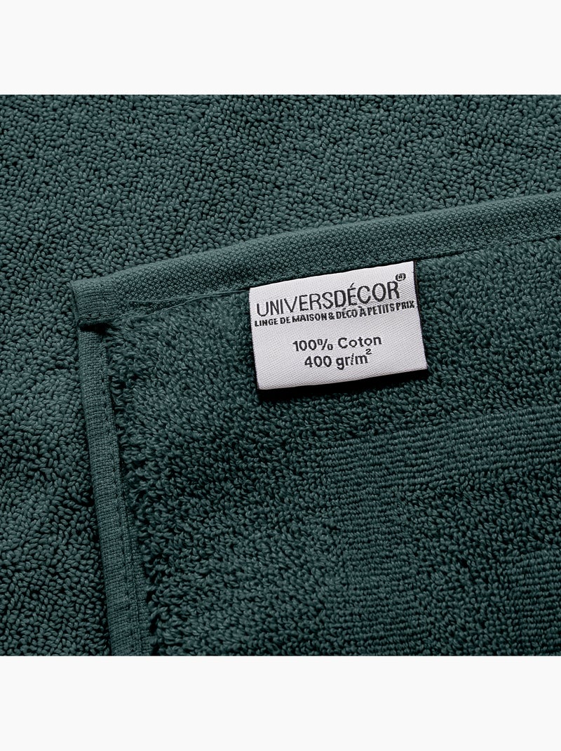 Toalla de ducha spa 100% algodón 400 gr/m² Verde esmeralda - Kiabi