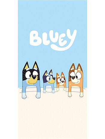 Toalla de playa de algodón bluey family 140x70 cm - toalla de baño infantil