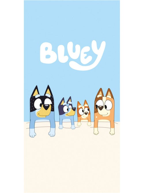 Toalla de playa de algodón bluey family 140x70 cm - toalla de baño infantil - Kiabi Toalla de playa de algodón bluey family 140x70 cm - toalla de baño infantil - Kiabi