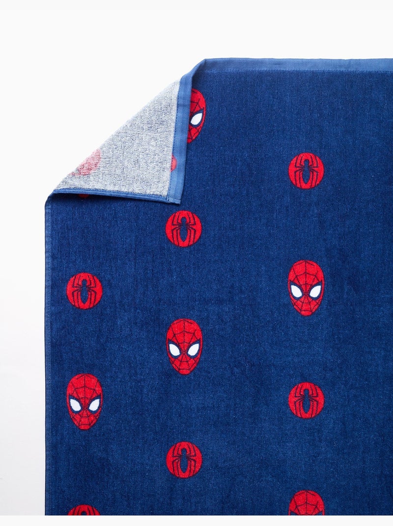 Toalla de playa de algodón con motivo de Spider-Man Azul oscuro - Kiabi