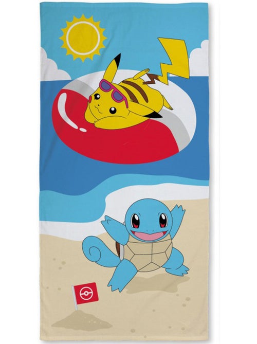 Toalla de playa de algodón pokémon pikachu 140 x 70 cm - Kiabi