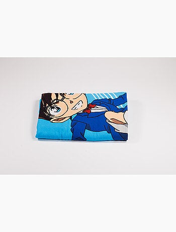 Toalla de Playa Detective Conan 70x140 cm 100% Poliéster | Conan Monopatín Azul