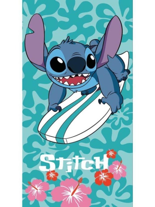 Toalla de Playa Disney Stitch 70x140 cm 100% Poliéster - Kiabi Toalla de Playa Disney Stitch 70x140 cm 100% Poliéster - Kiabi