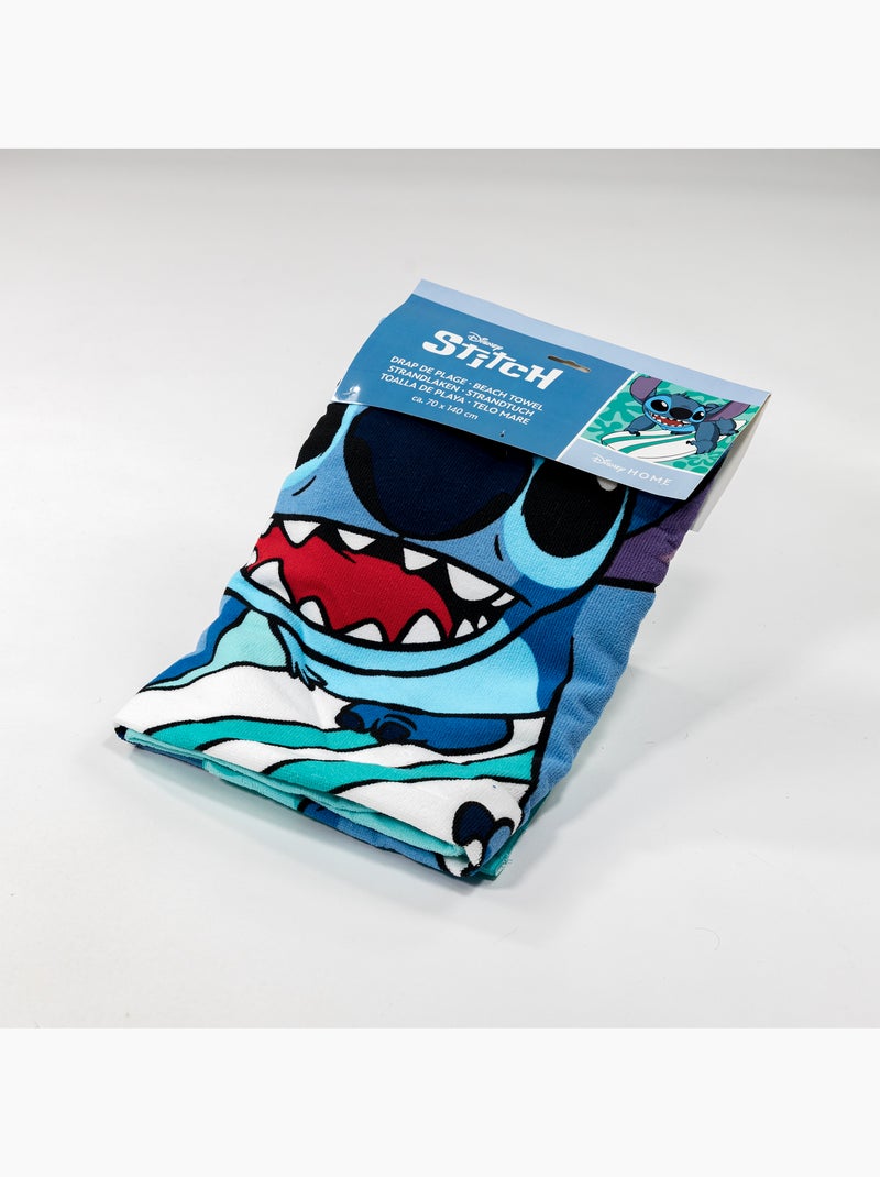 Toalla de Playa Disney Stitch 70x140 cm 100% Poliéster Azul turquesa - Kiabi