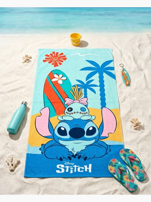 Toalla de Playa Disney Stitch 70x140 cm 100% Poliéster - Kiabi Toalla de Playa Disney Stitch 70x140 cm 100% Poliéster - Kiabi