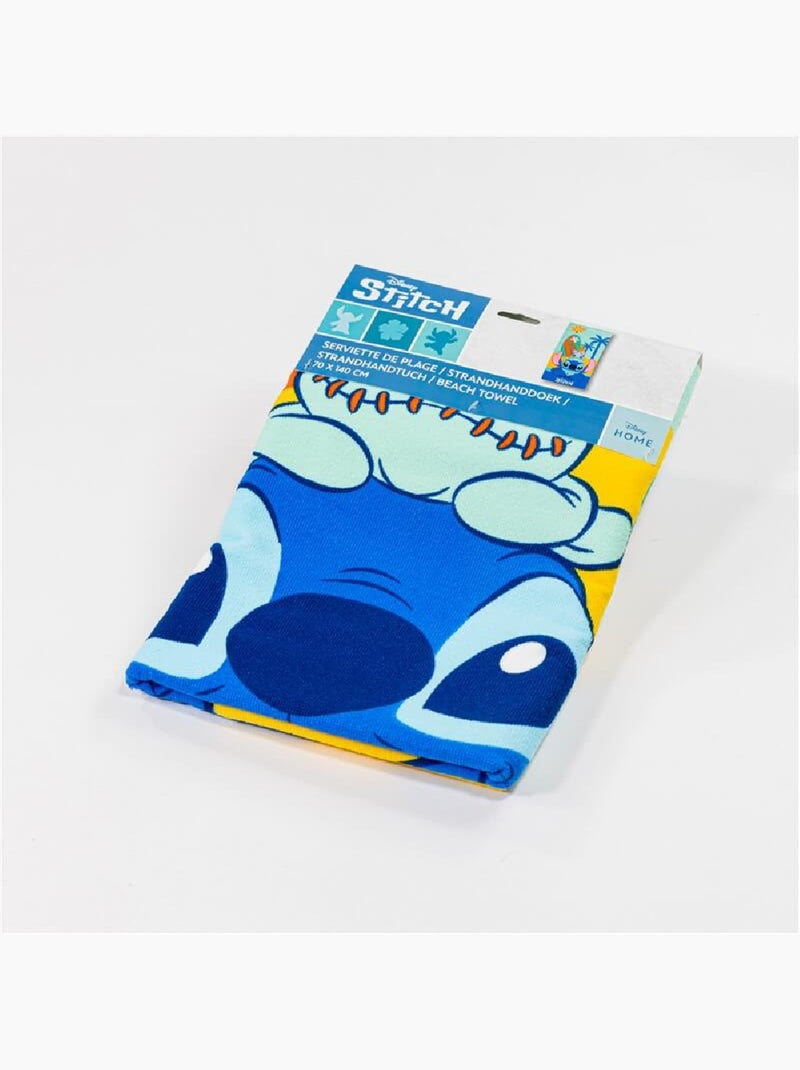 Toalla de Playa Disney Stitch 70x140 cm 100% Poliéster Beige/Verde/Azul - Kiabi