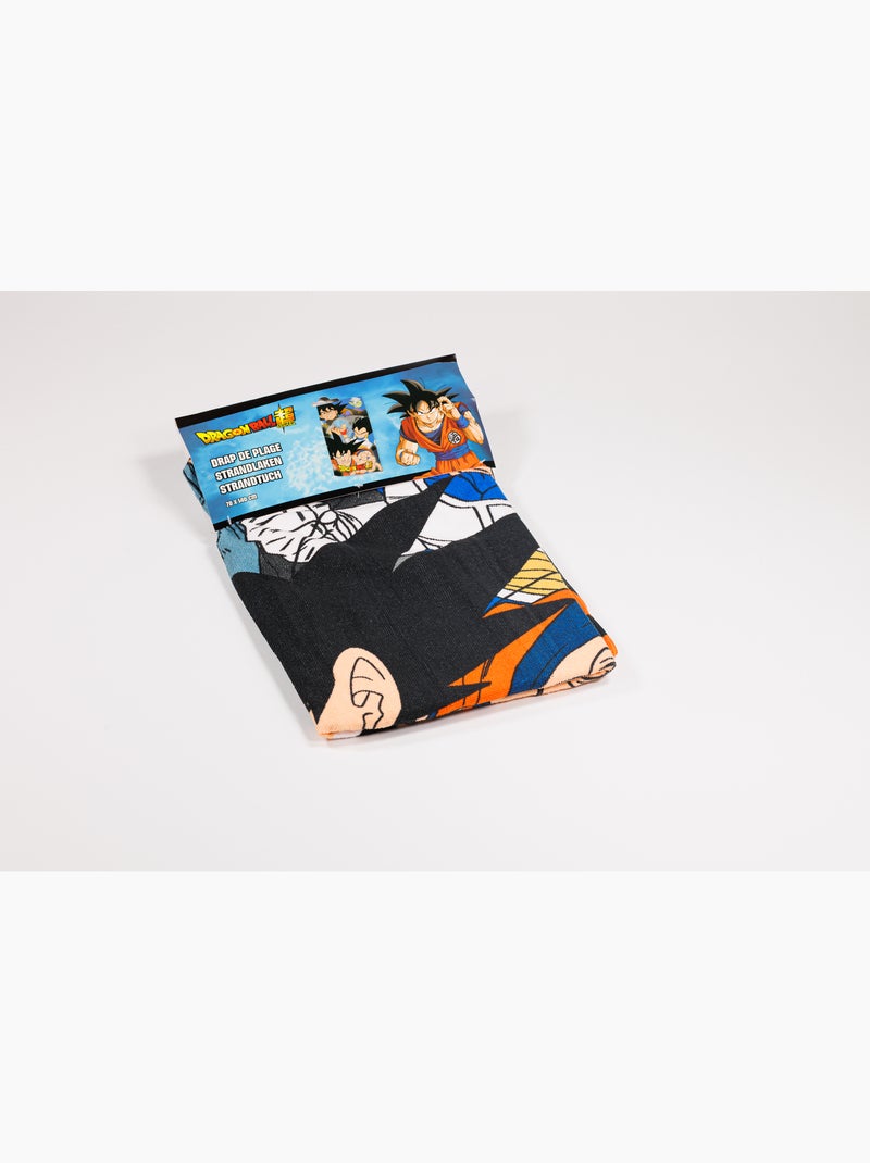 Toalla de Playa Dragon Ball Super 70x140 cm 100% Poliéster Negro Azul - Kiabi