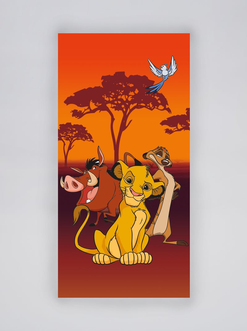 Toalla de playa 'El rey león' naranja - Kiabi