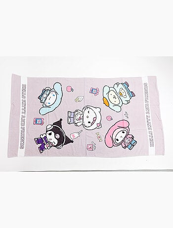Toalla de Playa Hello Kitty and Friends Sanrio 90x170 cm 100% Algodón | Kuromi Cinnamoroll My Melody