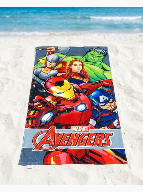 Toalla de Playa Infantil Avengers Marvel 70x140 cm 100% Poliéster - Kiabi