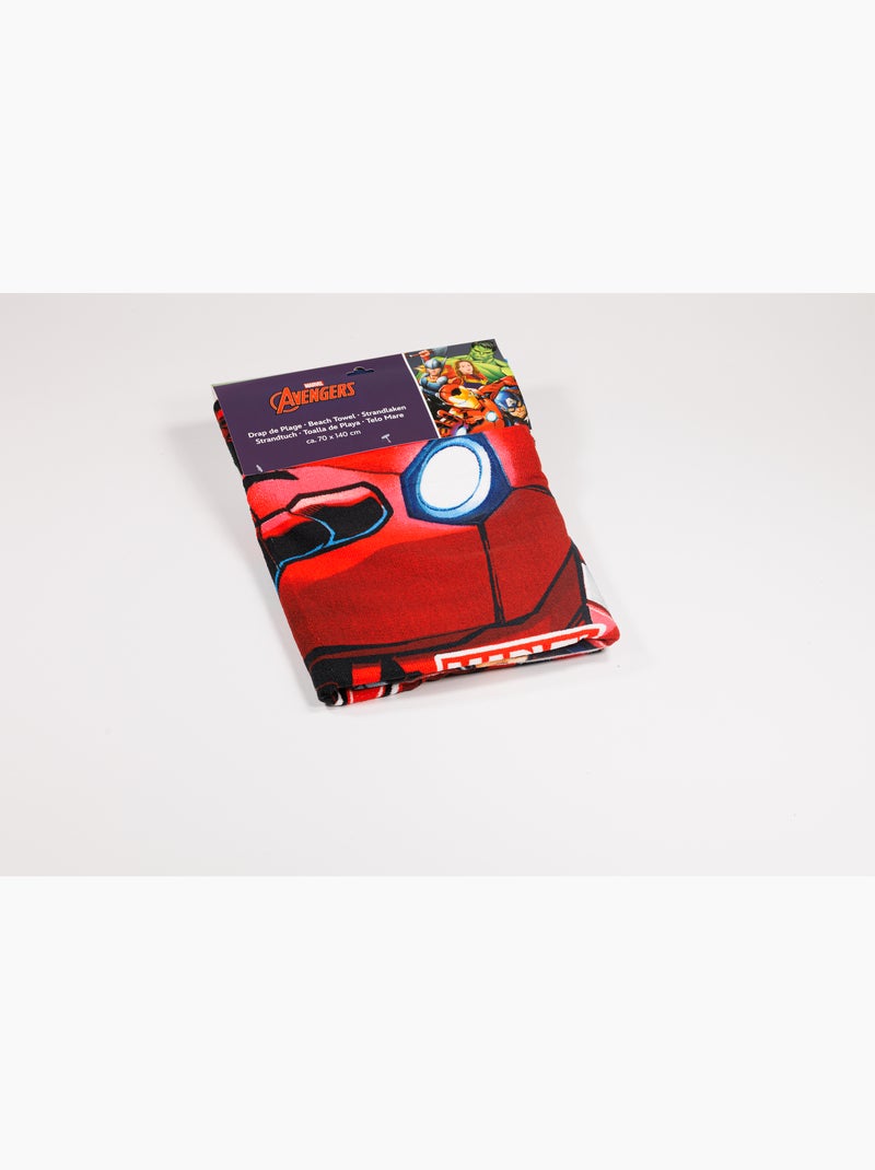 Toalla de Playa Infantil Avengers Marvel 70x140 cm 100% Poliéster Negro Multicolor Gris - Kiabi