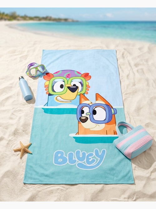 Toalla de Playa Infantil Bluey 70x140 cm 100% Algodón - Kiabi