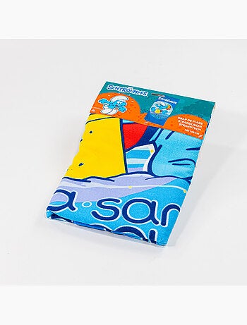 Toalla de Playa Infantil Los Pitufos 70x140 cm 100% Poliéster